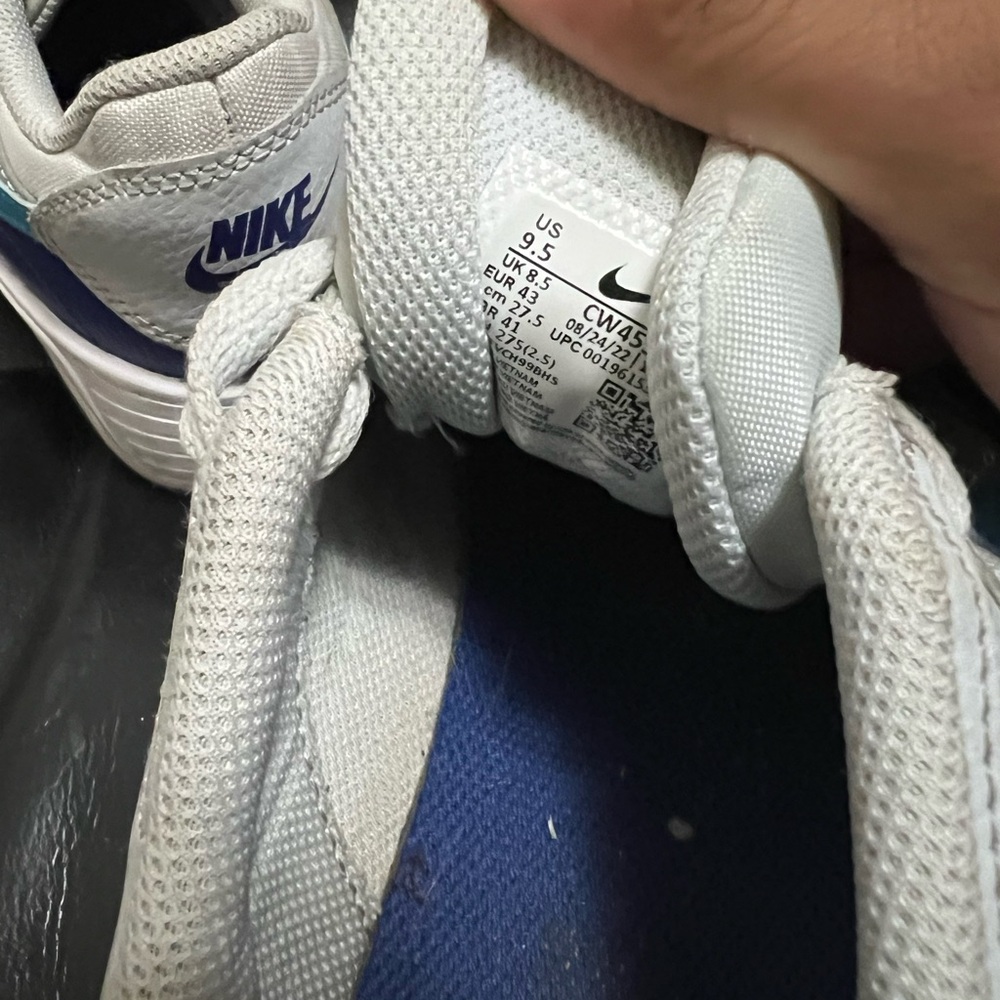 Nike White and Purple Athletic Shoes